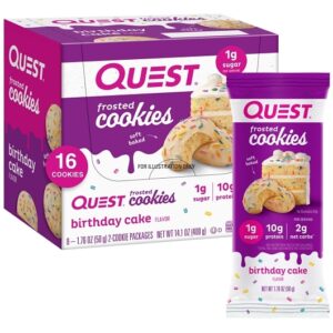 Quest Frosted Cookies Birthday Cake 1.76oz 8ct